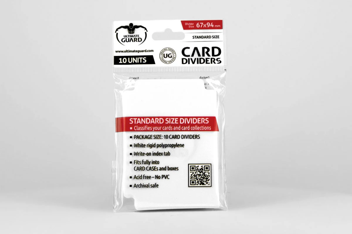 White Ultimate Guard Card Dividers Standard Size (10)